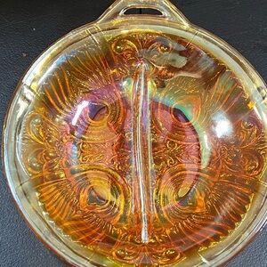 Vintage Indiana Glass Divided Tray